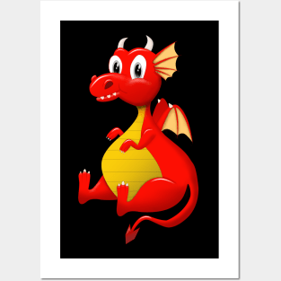 Red Dragon T-Shirt Posters and Art